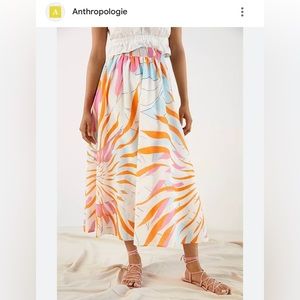 NWT Anthropologie Maeve Floral Burst Maxi Skirt XXSP